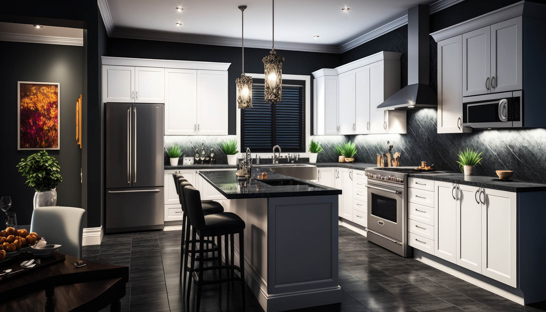 The Bold Statement of Charcoal Kitchen Cabinets