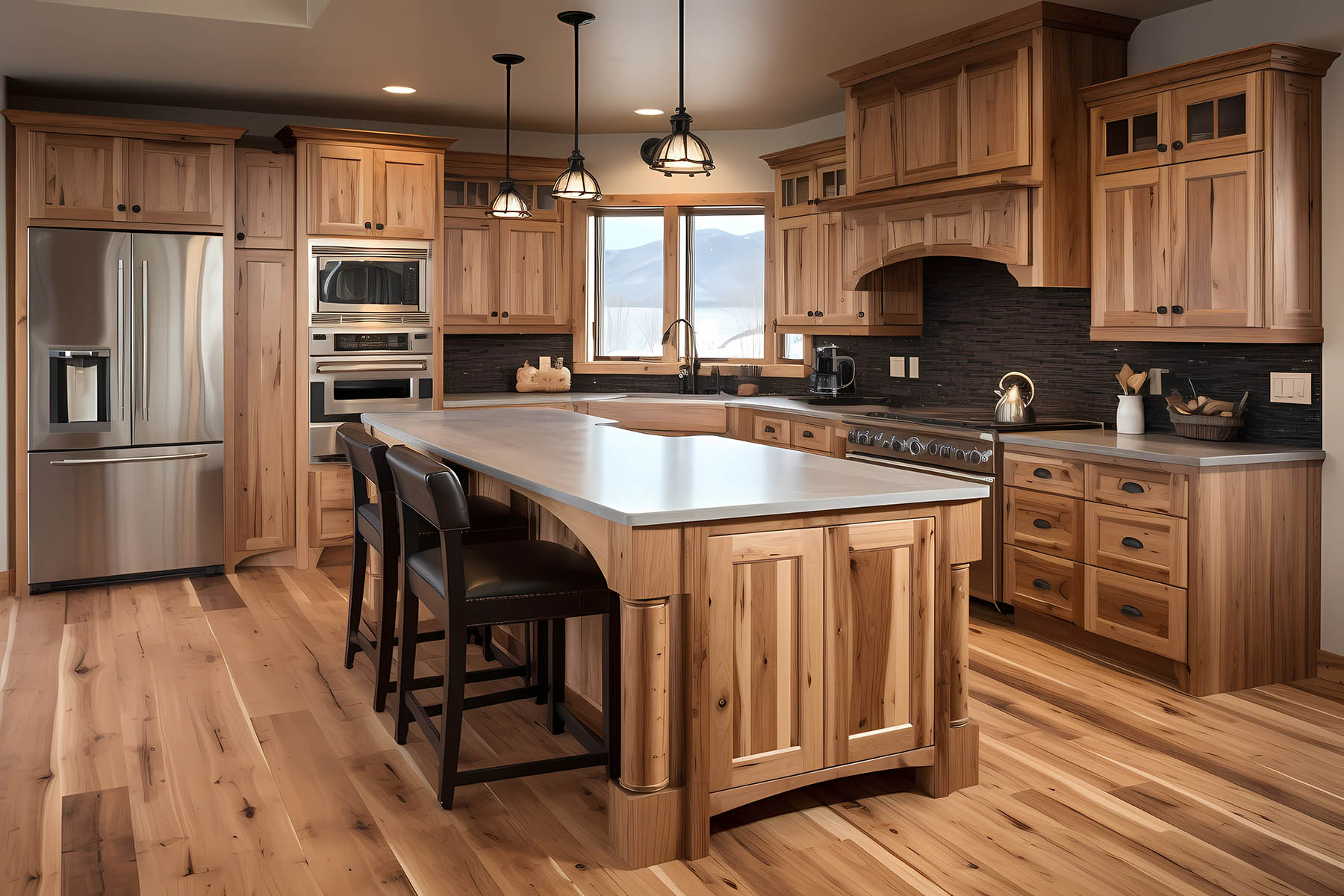 Rustic Charm: Designing with Hickory Kitchen Cabinets