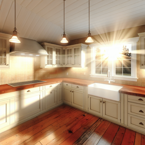 farmhouse cream kitchen cabinets