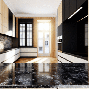 Complementing Black Granite Countertops with the Right Cabinet Colors